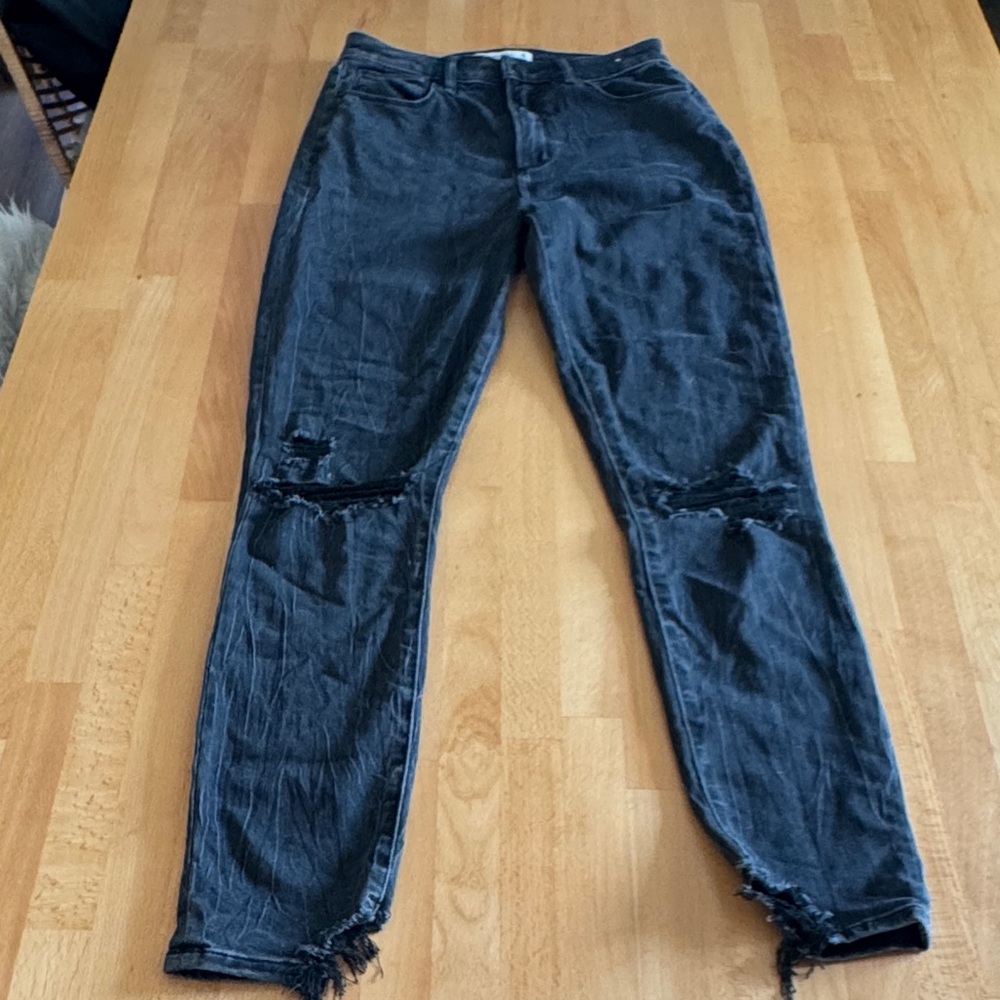 Abercrombie & Fitch Curve Love Black skinny jeans in long